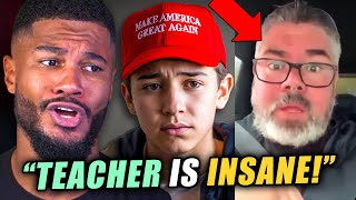 WOKE Teacher GOES OFF on students for wearing MAGA HATS [upl. by Terzas56]