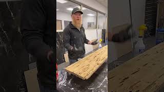 The importance of sanding amp sealing pecky cypress 🪵 [upl. by Eaver]