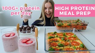 Easy Healthy amp High protein Meal Prep  100G Protein Per Day [upl. by Yanahc439]