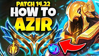 Patch 1422 How to Azir Gameplay Guide  Best Azir Builds  10000000 Mastery Points [upl. by Dolhenty]