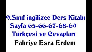 9Sınıf İngilizce Ders Kitabı Cevapları Sayfa 6566676869 MEB 2019 [upl. by Snah]