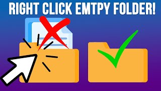 How to Add a Right Click Empty Folder Context Menu Option to Windows [upl. by Smailliw]