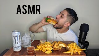 ASMR NANDOS GRILLED CHICKEN  BUTTERFLY BURGER AND PERI PERI FRIES  MUKBANG REAL EATING SOUNDS [upl. by Trefor]