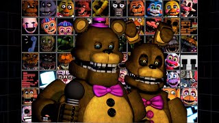 Ultimate custom night expanded UCN Expanded all jumpscares in fnaf [upl. by Nylyahs680]