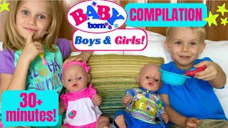 🌺Baby Born Doll Compilation Adventures With Baby Born Twins Emma amp Ethan  Skye amp Caden [upl. by Brozak]