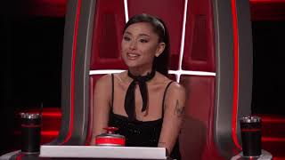 Ariana Grande Thoughts on Kinsey Rose  The Voice Blind Auditions 2021 Episode 1 [upl. by Renckens]