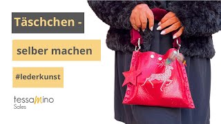 DIYTasche aus hochwertigem Leder 👜✨ [upl. by Rooker]