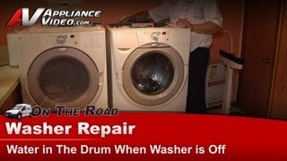 Whirlpool Washer Repair  Water in the Drum When Washer Is Off  Inlet Valve [upl. by Euhsoj699]