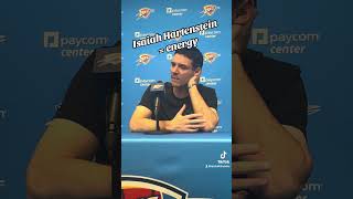 Mark Daigneault praised the “energy and life” that Isaiah Hartenstein provided for the Thunder [upl. by Otrebide]