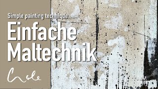 Abstrakte AcrylMaltechnik mit Struktur und Kaffee [upl. by Oberg344]