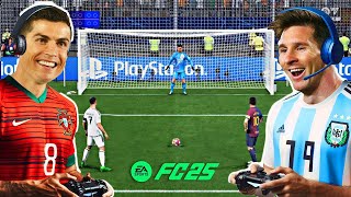 Messi amp Ronaldo play fc25 😍 [upl. by Montano]