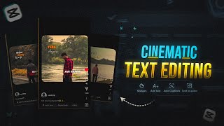 Instagram CINEMATIC Text Video editing in mobile  Capcut video editing  A Complete Tutorial [upl. by Yetsirhc]