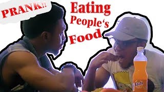 EATING PEOPLES FOOD PRANK  Zfancy [upl. by Linea546]