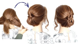 😱 EASY UPDO for SHORT MEDIUM HAIR 😱 How to Easy Updo TUTORIAL by Another Braid [upl. by Cloe]