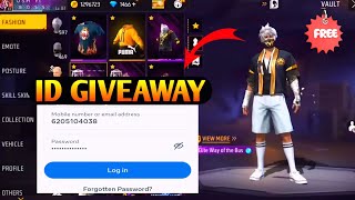 Free Fire Id Giveaway In Free 😮  Free Fire Id Giveaway  Freefire facebook password giveaway [upl. by Ado]