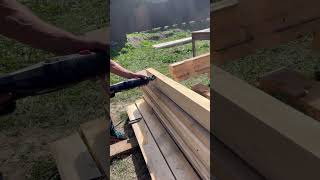 cutting rafters at the right angle woodworks wooding [upl. by Cleodel334]