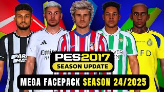 PES 2017 I Mega Facepack New Look Update 2025 For All Patches  Download amp Install [upl. by Ayekam683]