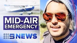 Trainee pilot’s incredible landing after flight instructor passes out  Nine News Australia [upl. by Nylirrehs]