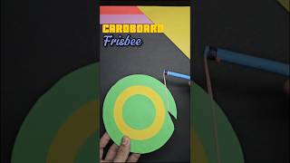 Cardboard Frisbee  how to make cardboard thrower  rubberband shooting toy [upl. by Nilyak89]