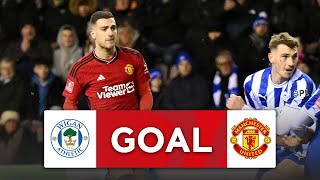 GOAL  Diogo Dalot  Wigan 01 Manchester United  Third Round  Emirates FA Cup 202324 [upl. by Postman]