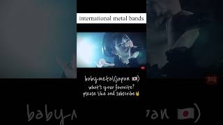 International metal bands  babymetal rammstein bloodywood … metal [upl. by Annahsal]