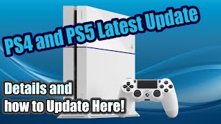 PS4 and PS5 Latest Update  How to Update  PS4 1150 PS5 90 [upl. by Hege]