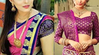 Latest Brocade Banarasi Blouse Designs  Beautiful Brocade Blouse For Silk Sarees Designs Ideas [upl. by Hedy714]