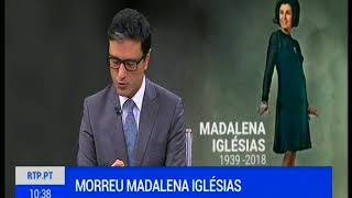 Reações à morte de Madalena Iglésias [upl. by Eimas]