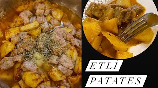 KLASİKLERİMİZDEN ETLİ PATATES YEMEĞİ🤤 Classic Beef Stew [upl. by Opaline]