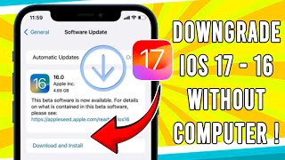 UPDATE How to Downgrade iOS 173 to iOS 16 Without Data Loss  2024 [upl. by Adnofal]