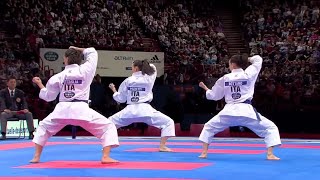 22 Karate Japan vs Italy Final Female Team Kata WKF World Karate Championships 2012 [upl. by Abil]