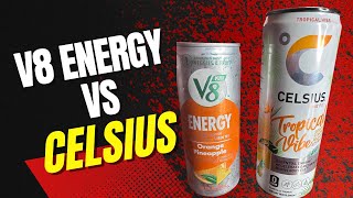 V8 Energy Pineapple Orange Vs Celsius Tropical vibe energy energydrink celsius v8energy [upl. by Htabmas]