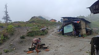 Best Nepali Himalayan Village Life in Rainy Season  Most Peaceful And Relaxing Himalayan Life [upl. by Yecad]