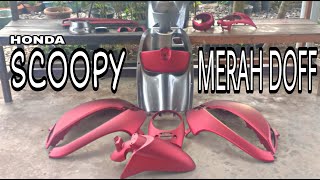 Repaint Honda Scoopy Merah doff [upl. by Anabella]