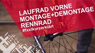 Rennrad Vorderrad ausbauen amp einbauen  fxxlkurzerklärt [upl. by Eirot]