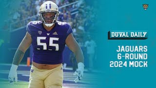 Jacksonville Jaguars 6Round 2024 Mock Draft [upl. by Porush]