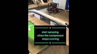 How to spray with the HVLP Devilbiss 13 Pro Lite with a very small compressor demo video [upl. by Gastineau]