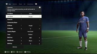 Didier Drogba FIFA 24 pro clubs look alike tutorial  EA SPORT FC 24  Chelsea  LEGEND Career mode [upl. by Rosanne]