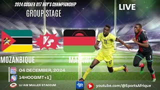 Mozambique vs Malawi Live  2024 COSAFA U17 Mens Championship  MD1 [upl. by Eimarrej808]