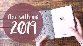 Plan with me 2019  Kalender vorbereiten gestalten organisieren  Travellers Notebook X17 [upl. by Rahsab]