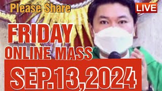 QUIAPO CHURCH LIVE MASS TODAY FRIDAY SEPTEMBER 132024 [upl. by Nnylirehs]