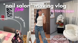 moving in to my new ✨nail salon✨ vlog  19yo nail artist in Tokyo tour  days in my life [upl. by Lyrehs45]