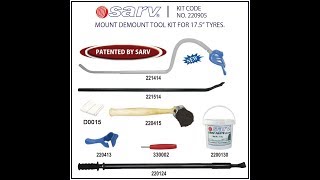 SARV 175quot Tubeless Tyre Mounting Demounting Training Tool Kit [upl. by Flann]