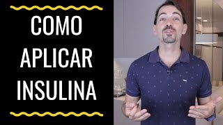 COMO APLICAR INSULINA passo a passo e várias dicas [upl. by Hsinam]