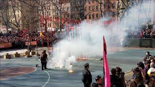 NYC Chinatown Firecracker Celebration Chinese New Year 2019  Sara Rooservelt Park [upl. by Abbe]