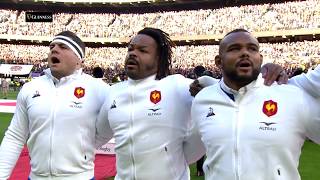 France sing La Marseillaise at Twickenham  Guinness Six Nations [upl. by Adnwahsor]