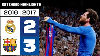 REAL MADRID 23 FC BARCELONA 201617  RESUMEN ampliado [upl. by Anaud229]