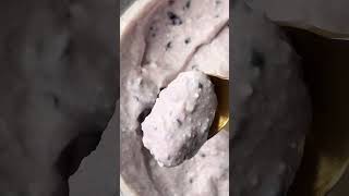 Blackberry Cheesecake Cottage Cheese Ice Cream recipe food dessert summer summerrecipes [upl. by Pitzer]