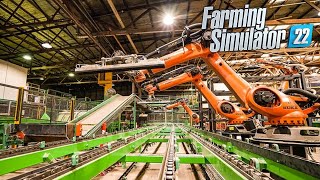 Using FULL REALISTIC Sawmill with animated robots to make empty pallets  Farming Simulator 22 [upl. by Farland]