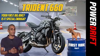 Triumph Trident 660  Your first big bike is here  PowerDrift [upl. by Amalee]